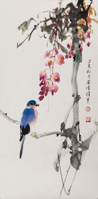 Wisteria and Blue Bird - 2007